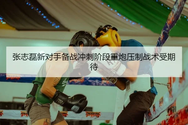 张志磊新对手备战冲刺阶段重炮压制战术受期待
